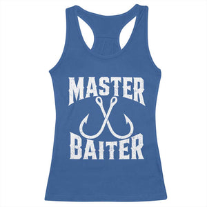 Master Baiter Funny Fishing Fisherman Joke Racerback Tank Top