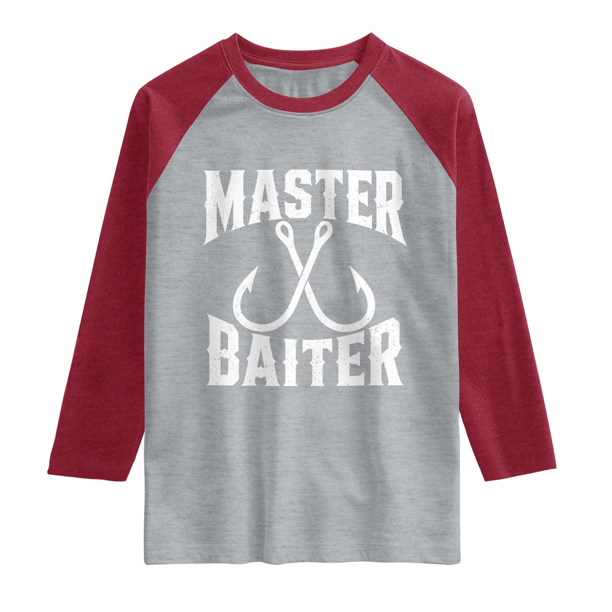 Master Baiter Funny Fishing Fisherman Joke Raglan Shirt