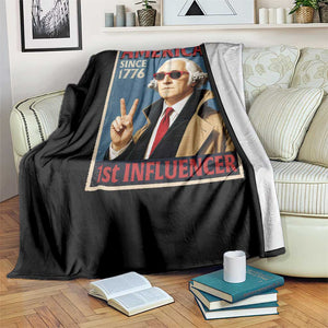George Washington America's 1st Influencer Throw Blanket Funny Founding Father USA TS11 Print Your Wear