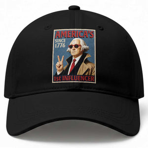 George Washington America's 1st Influencer Baseball Cap Funny Founding Father USA TS11 Print Your Wear