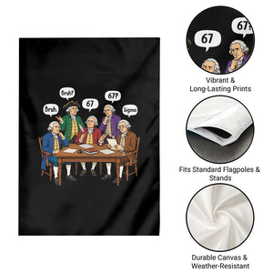 Founding Fathers 67 Bruh Sigma Garden Flag Funny US History Meme TS11 Print Your Wear
