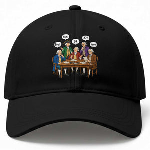 Founding Fathers 67 Bruh Sigma Baseball Cap Funny US History Meme TS11 Print Your Wear