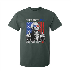 They Hate US Cuz They Ain't US T Shirt For Kid George Washington 4th of July TS11 Dark Forest Green Print Your Wear
