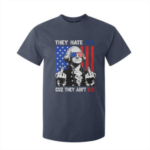 They Hate US Cuz They Ain't US T Shirt For Kid George Washington 4th of July TS11 Navy Print Your Wear
