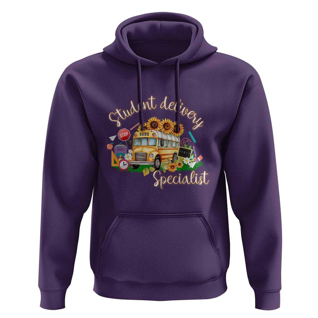 School Bus Driver Hoodie Student Delivery Specialist TS11 Purple Print Your Wear