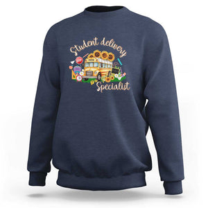 School Bus Driver Sweatshirt Student Delivery Specialist TS11 Navy Print Your Wear