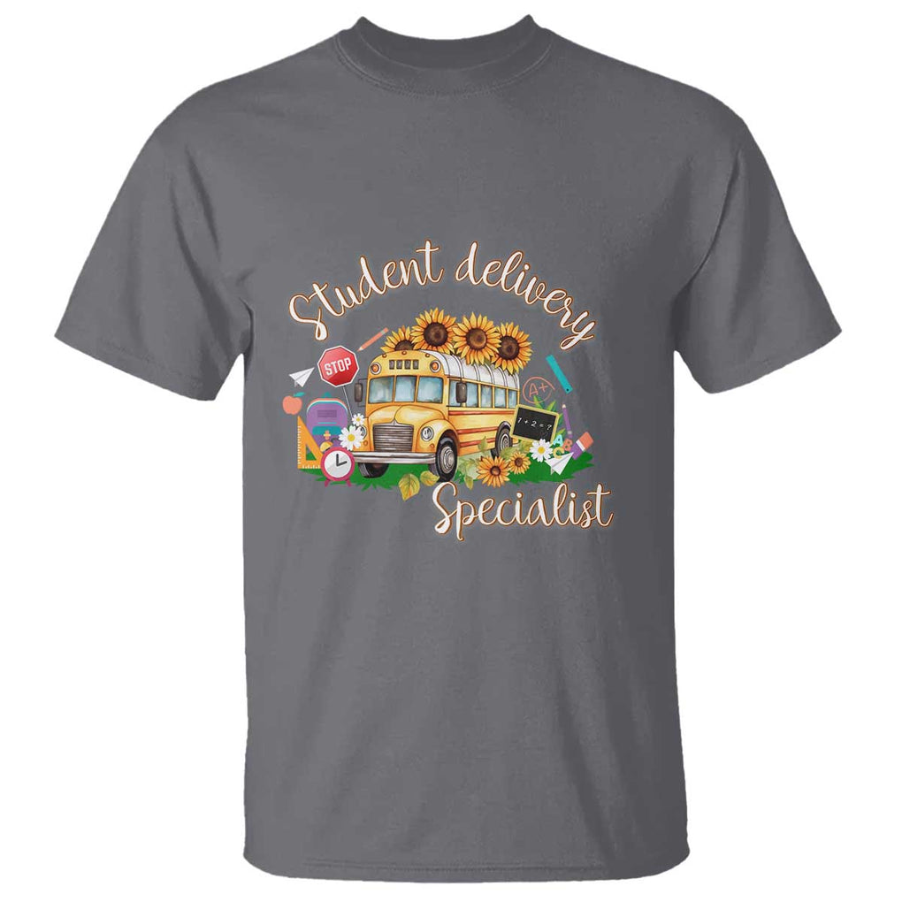 School Bus Driver T Shirt Student Delivery Specialist TS11 Charcoal Print Your Wear