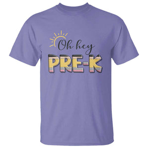 Back To School T Shirt Oh Hey Pre-K Pencil Preschool TS11 Violet Print Your Wear