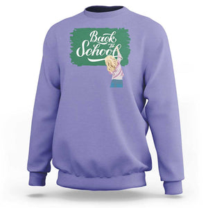 Back To School Sweatshirt Student Toddler Girl Green Board TS11 Violet Print Your Wear