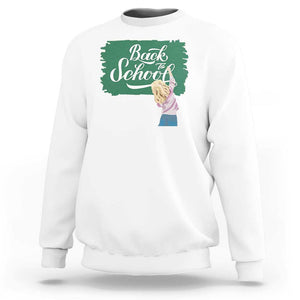 Back To School Sweatshirt Student Toddler Girl Green Board TS11 White Print Your Wear