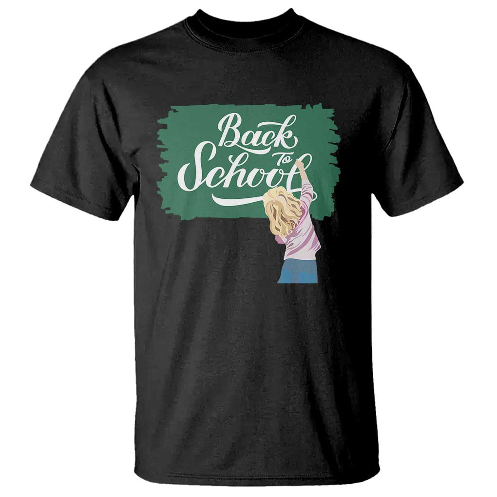 Back To School T Shirt Student Toddler Girl Green Board TS11 Black Print Your Wear