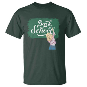 Back To School T Shirt Student Toddler Girl Green Board TS11 Dark Forest Green Print Your Wear