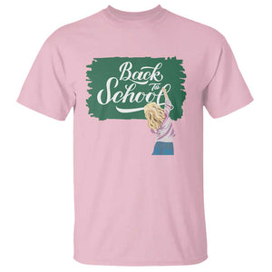 Back To School T Shirt Student Toddler Girl Green Board TS11 Light Pink Print Your Wear