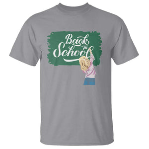 Back To School T Shirt Student Toddler Girl Green Board TS11 Sport Gray Print Your Wear