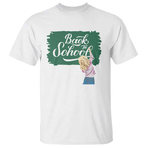 Back To School T Shirt Student Toddler Girl Green Board TS11 White Print Your Wear