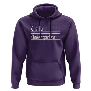 K Is For Kindergarten Hoodie Back To School Board Kinder Squad TS11 Purple Print Your Wear