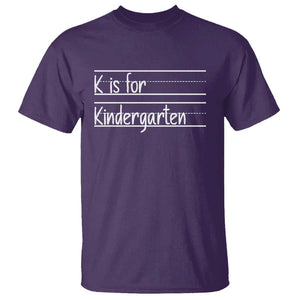 K Is For Kindergarten T Shirt Back To School Board Kinder Squad TS11 Purple Print Your Wear