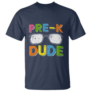 Pre-K Dude T Shirt First Day Of School Glasses Nerd TS11 Navy Print Your Wear