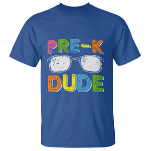 Pre-K Dude T Shirt First Day Of School Glasses Nerd TS11 Royal Blue Print Your Wear