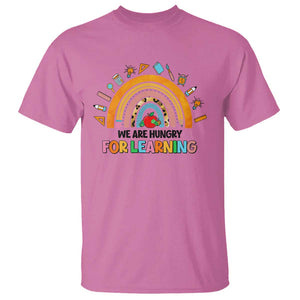 We Are Hungry For Learning T Shirt Back To School Rainbow Caterpillar Apple TS11 Azalea Print Your Wear