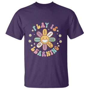 Play Is Learning T Shirt Teachers Inspirational Retro Groovy Daisy TS11 Purple Print Your Wear