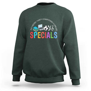 Special Teacher Sweatshirt School Subjects The Best Part Of The Day TS11 Dark Forest Green Print Your Wear