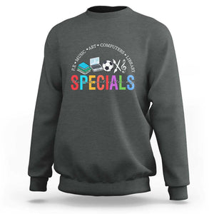 Special Teacher Sweatshirt School Subjects The Best Part Of The Day TS11 Dark Heather Print Your Wear