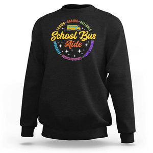 School Bus Aide Sweatshirt Back To School Matching Group Squad TS11 Black Print Your Wear