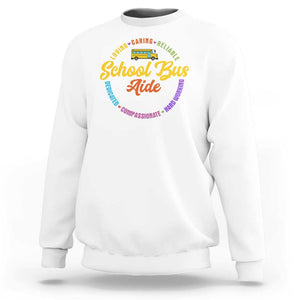 School Bus Aide Sweatshirt Back To School Matching Group Squad TS11 White Print Your Wear