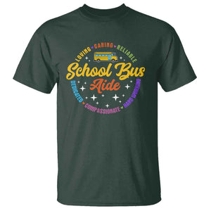 School Bus Aide T Shirt Back To School Matching Group Squad TS11 Dark Forest Green Print Your Wear