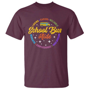 School Bus Aide T Shirt Back To School Matching Group Squad TS11 Maroon Print Your Wear