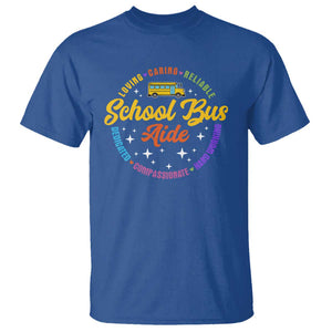 School Bus Aide T Shirt Back To School Matching Group Squad TS11 Royal Blue Print Your Wear