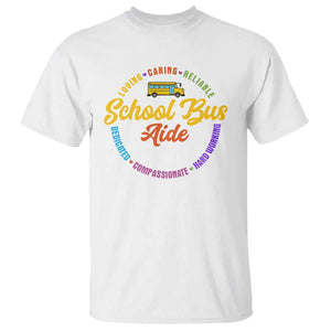 School Bus Aide T Shirt Back To School Matching Group Squad TS11 White Print Your Wear