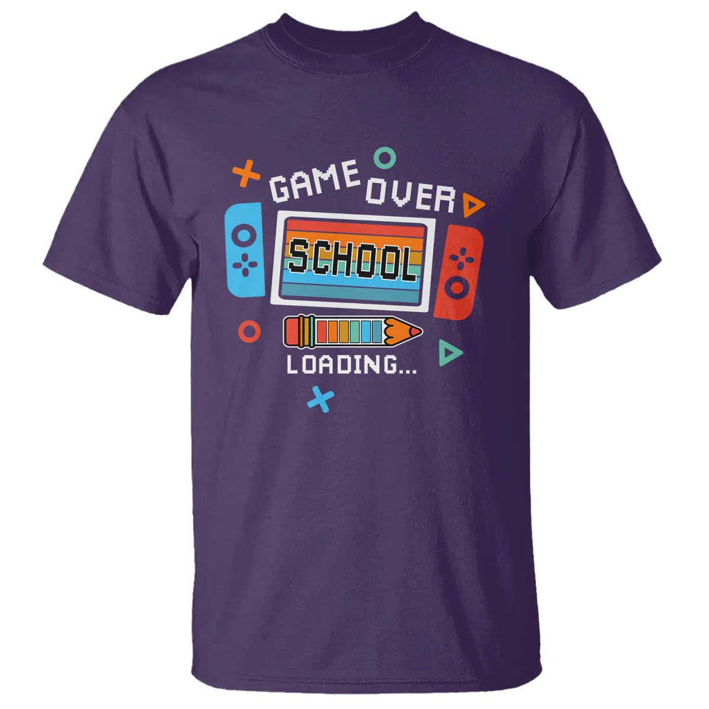 Game Over School Loading T Shirt Game Console Pencil End Summer TS11 Purple Print Your Wear