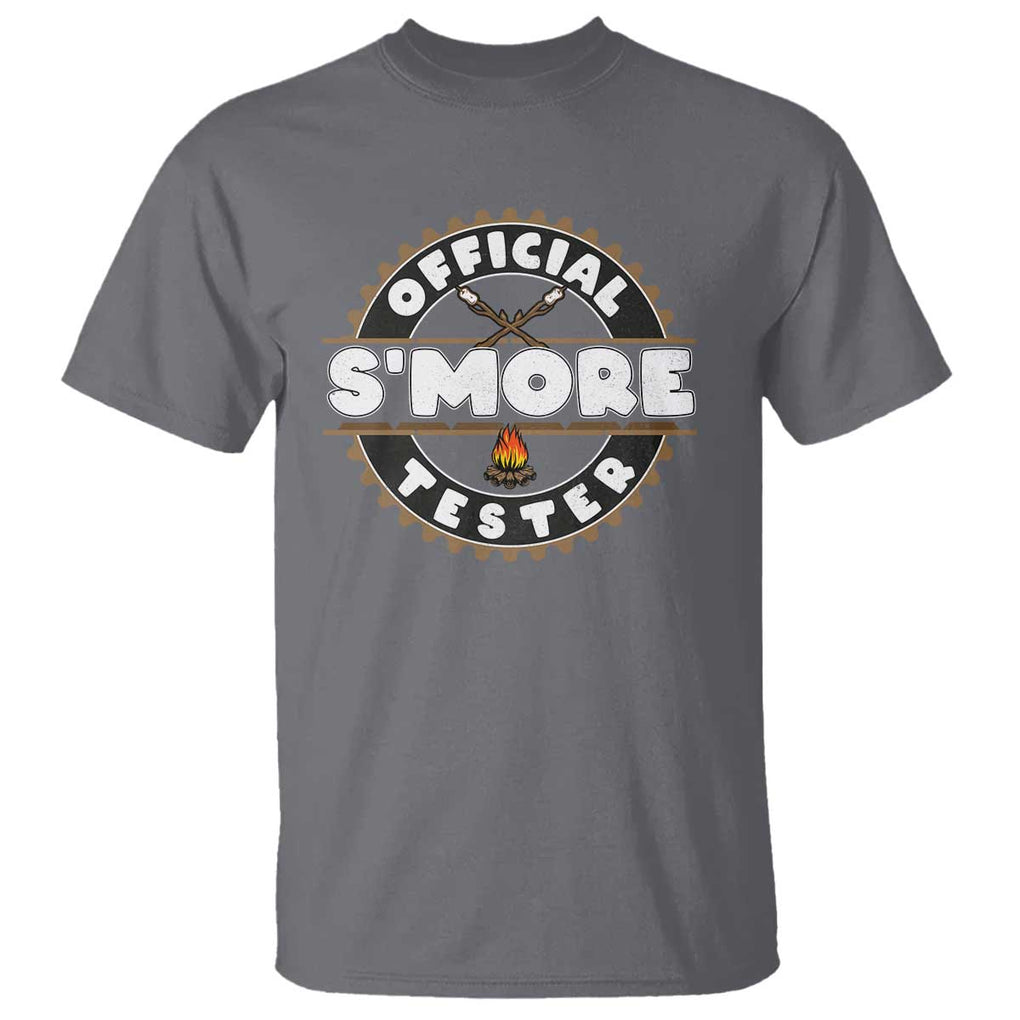 Funny Official Smores Tester T Shirt Camping Chocolate Marshmallow TS11 Charcoal Print Your Wear