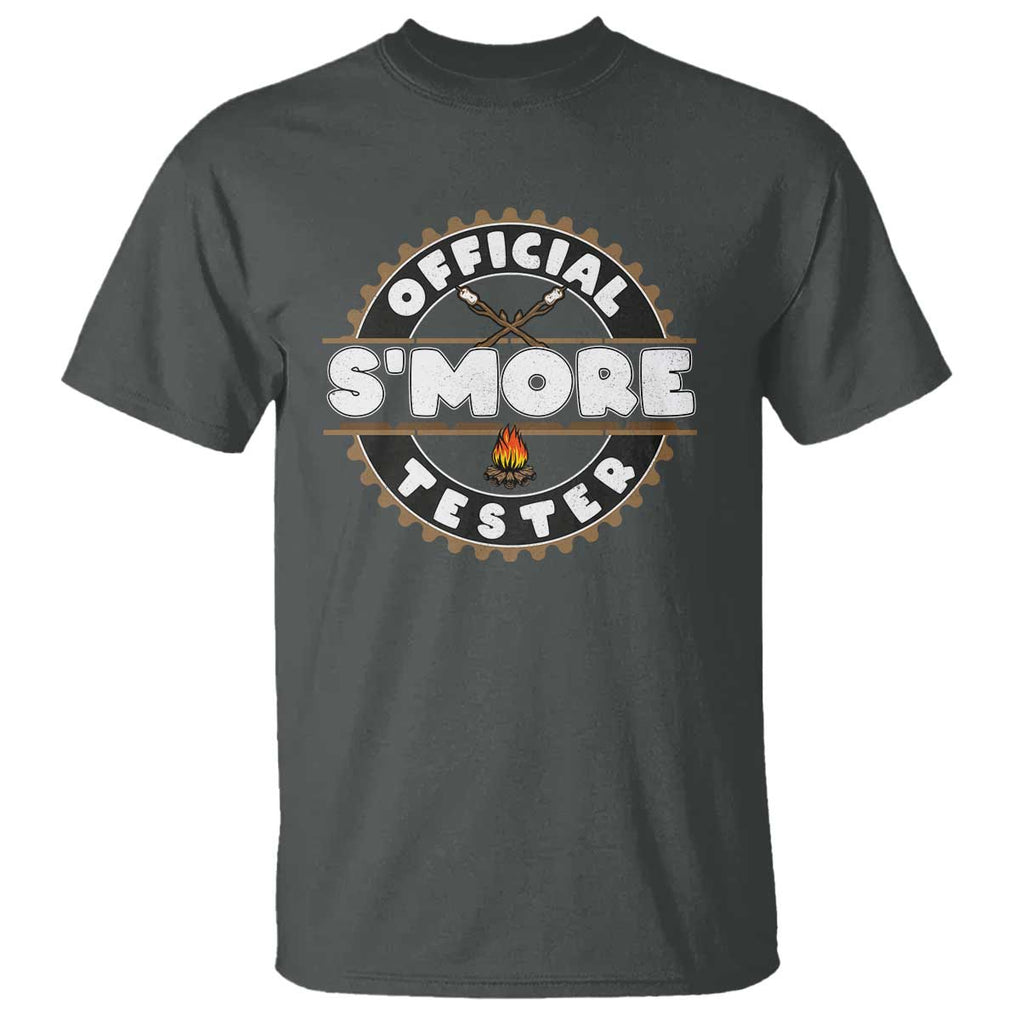Funny Official Smores Tester T Shirt Camping Chocolate Marshmallow TS11 Dark Heather Print Your Wear