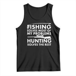 Funny Hunter Tank Top Fishing And Hunting Father's Day TS11 Black Print Your Wear