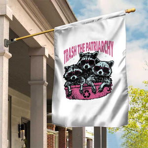 Funny Trash The Patriarchy Garden Flag Feral Feminist Racoon TS11 Print Your Wear