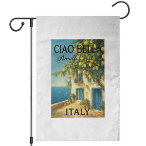 Italian Summer Amalfi Coast Garden Flag Ciao Bella Italy Lemon TS11 White Print Your Wear