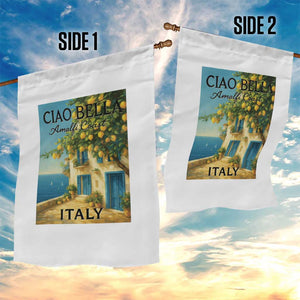 Italian Summer Amalfi Coast Garden Flag Ciao Bella Italy Lemon TS11 Print Your Wear