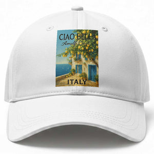 Italian Summer Amalfi Coast Baseball Cap Ciao Bella Italy Lemon TS11 Print Your Wear