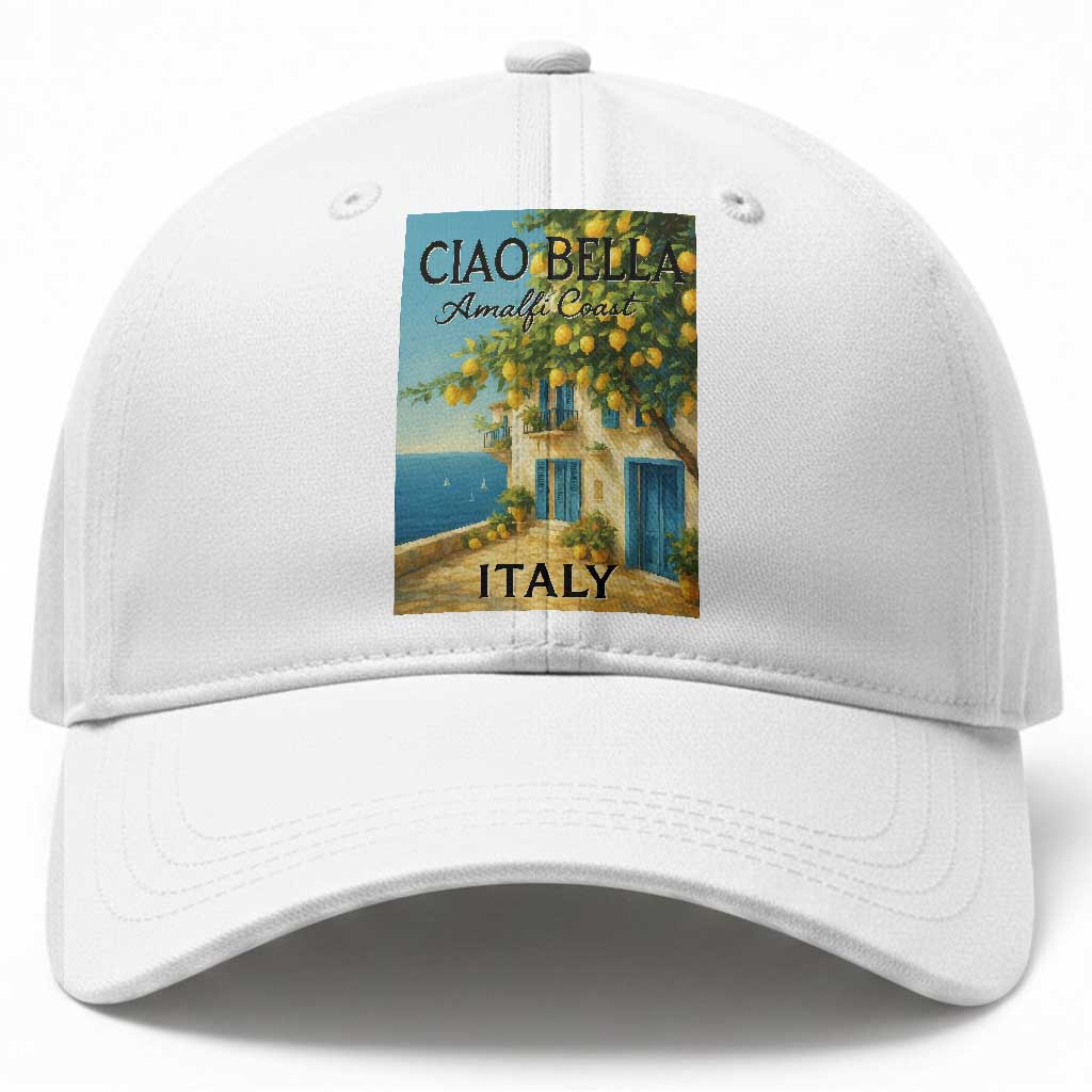 Italian Summer Amalfi Coast Baseball Cap Ciao Bella Italy Lemon TS11 Print Your Wear