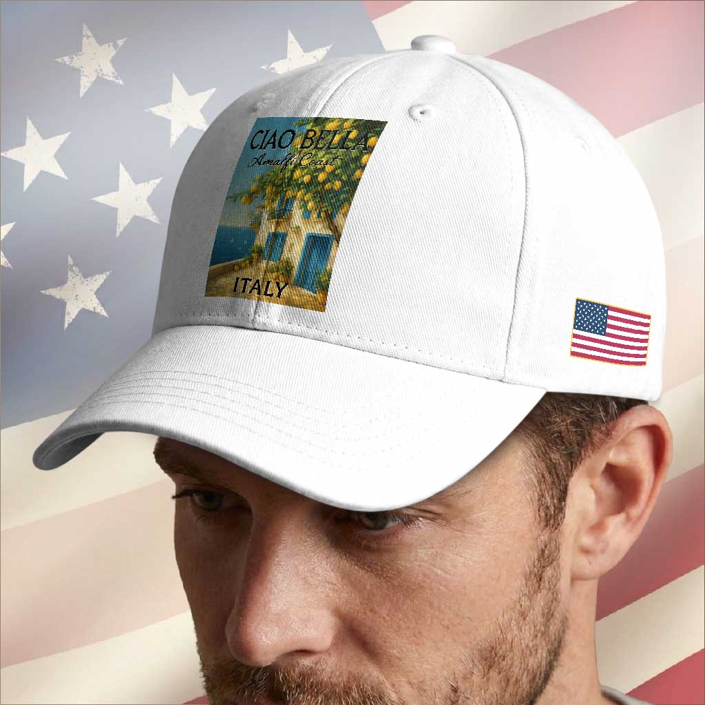 Italian Summer Amalfi Coast Baseball Cap Ciao Bella Italy Lemon TS11 Print Your Wear
