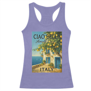 Italian Summer Amalfi Coast Racerback Tank Top Ciao Bella Italy Lemon TS11 Violet Print Your Wear
