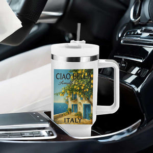 Italian Summer Amalfi Coast Tumbler With Handle Ciao Bella Italy Lemon TS11 Print Your Wear