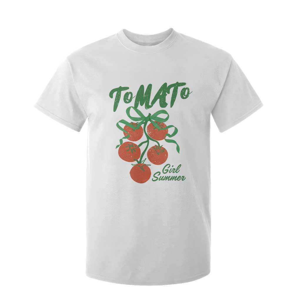 Funny Tomato Girl Summer T Shirt For Kid Tomato Fresh Fruit Cottagecore Aesthetic TS11 White Print Your Wear