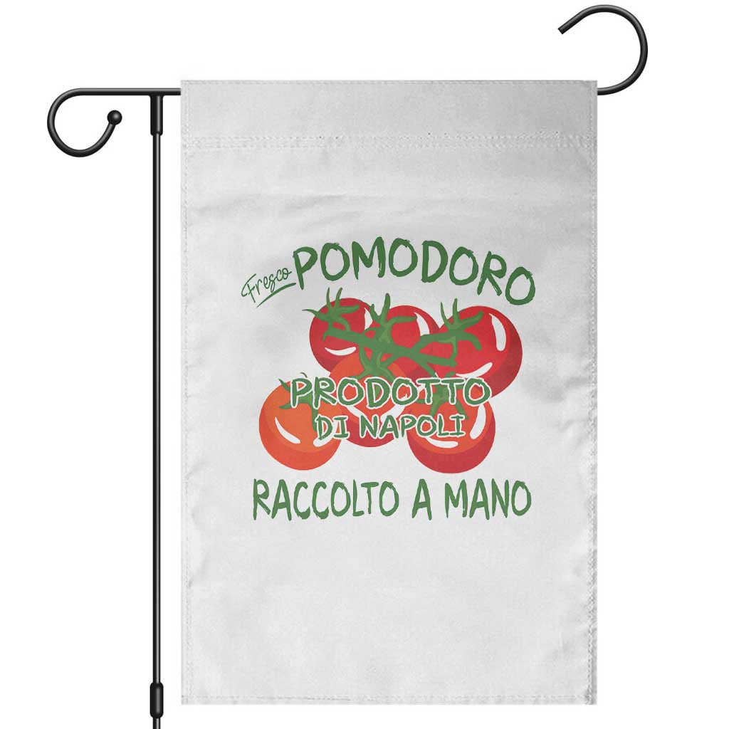 Funny Italian Tomato Garden Flag Fresco Pomodoro Prodotto Di Napoli Cottagecore Aesthetic TS11 White Print Your Wear