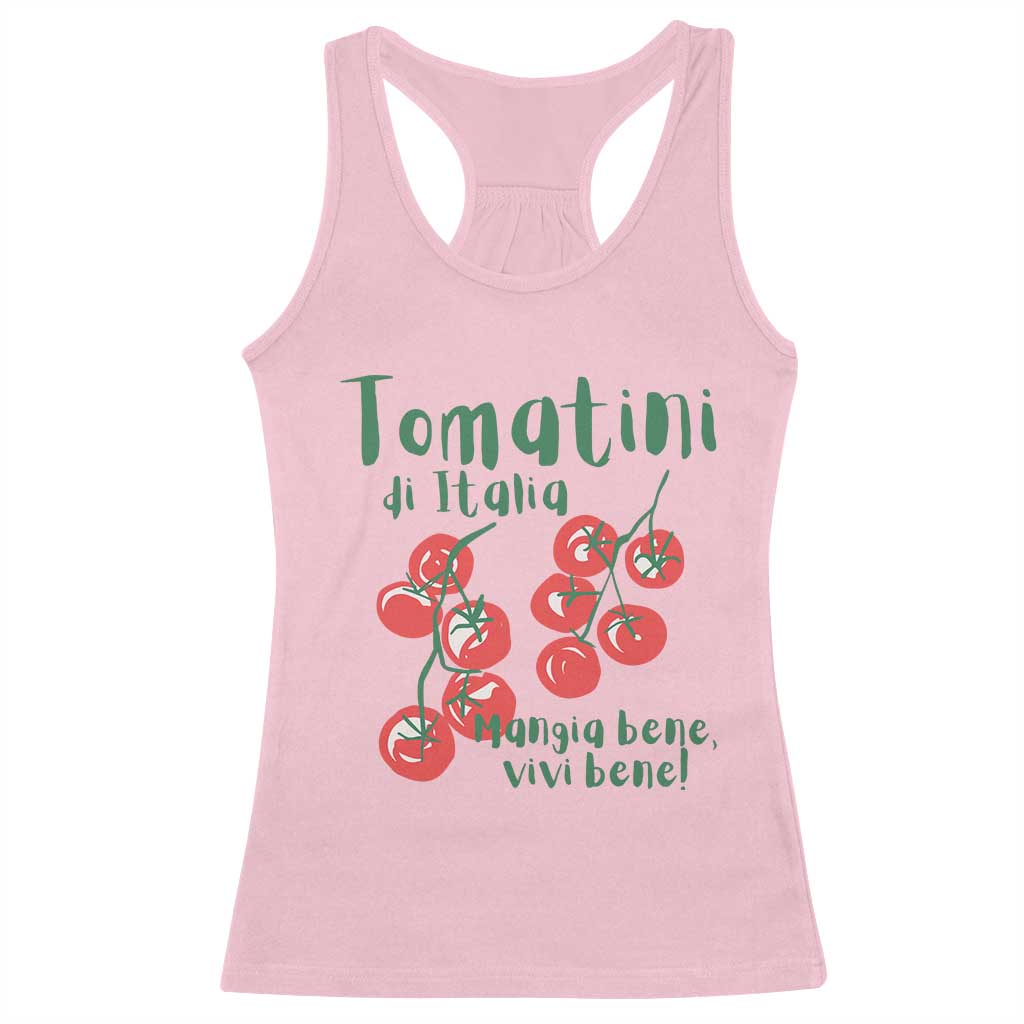Italian Tomato Racerback Tank Top Tomatini Di Italia Vegetable Garden Lover TS11 Light Pink Print Your Wear