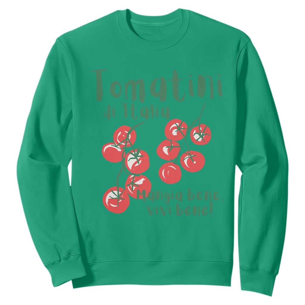 Italian Tomato Sweatshirt Tomatini Di Italia Vegetable Garden Lover TS11 Irish Green Print Your Wear