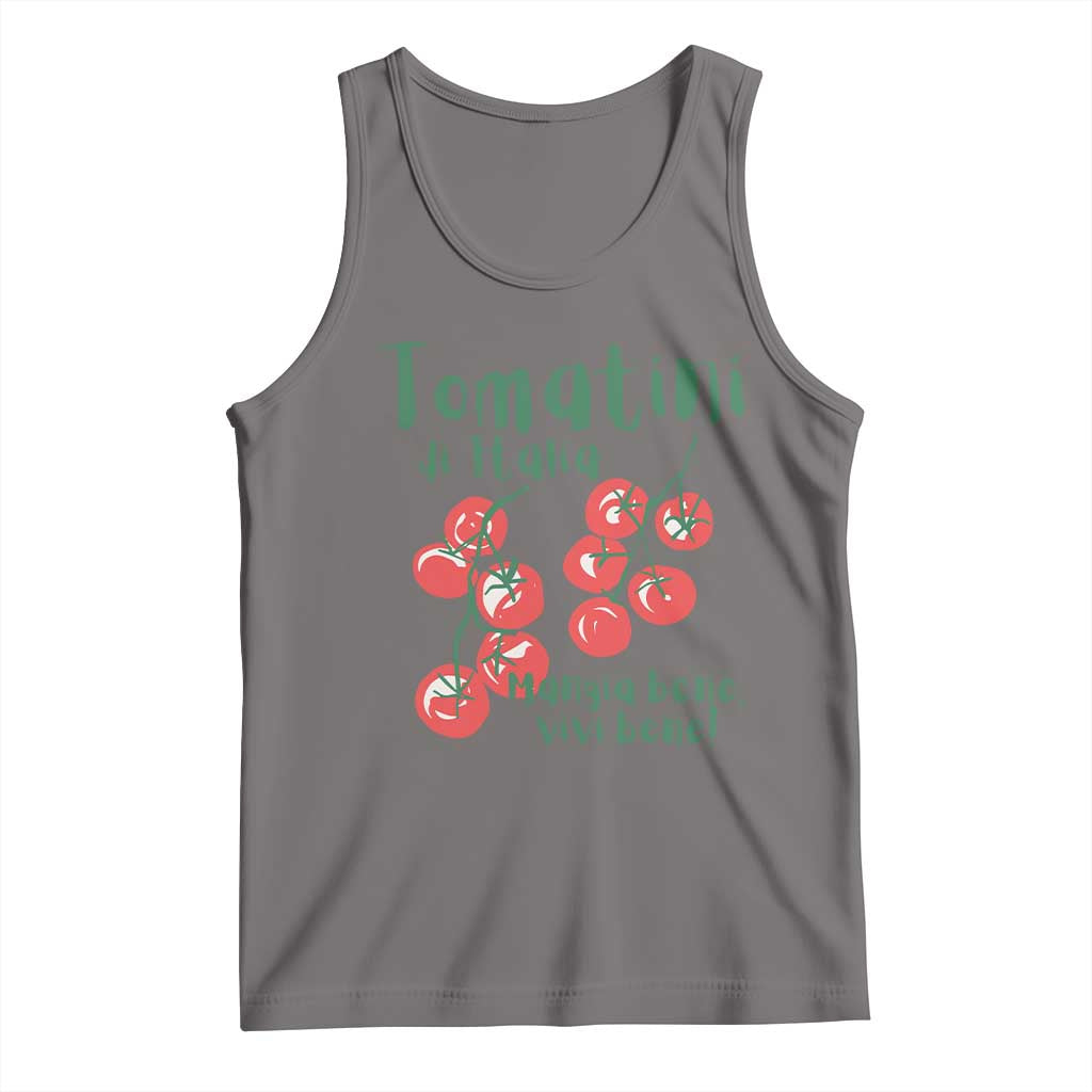 Italian Tomato Tank Top Tomatini Di Italia Vegetable Garden Lover TS11 Deep Heather Print Your Wear